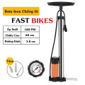 Bơm xe đạp xe máy áp suất cao 160 PSI có đồng hồ đo áp suất