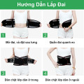 Đai hỗ trợ cố định lưng cột sống, hỗ trợ cột sống thoát vị đĩa đệm, Size L : Vòng Bụng 80-110cm