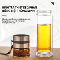 Bình thuỷ tinh pha trà giữ nhiệt có lưới lọc tiện dụng 