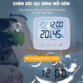Nhiệt kế đo nhiệt độ, độ ẩm phòng điện tử có đèn led 