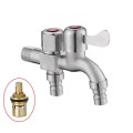 Vòi nước có có 2 vòi xả độc lập sử dụng được cho máy giặt