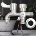 Vòi nước có có 2 vòi xả độc lập sử dụng được cho máy giặt