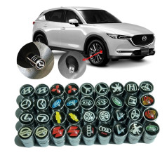 Nắp chụp chân van xe ô tô có logo các hãng xe (Set 4 cái), Logo Mazda