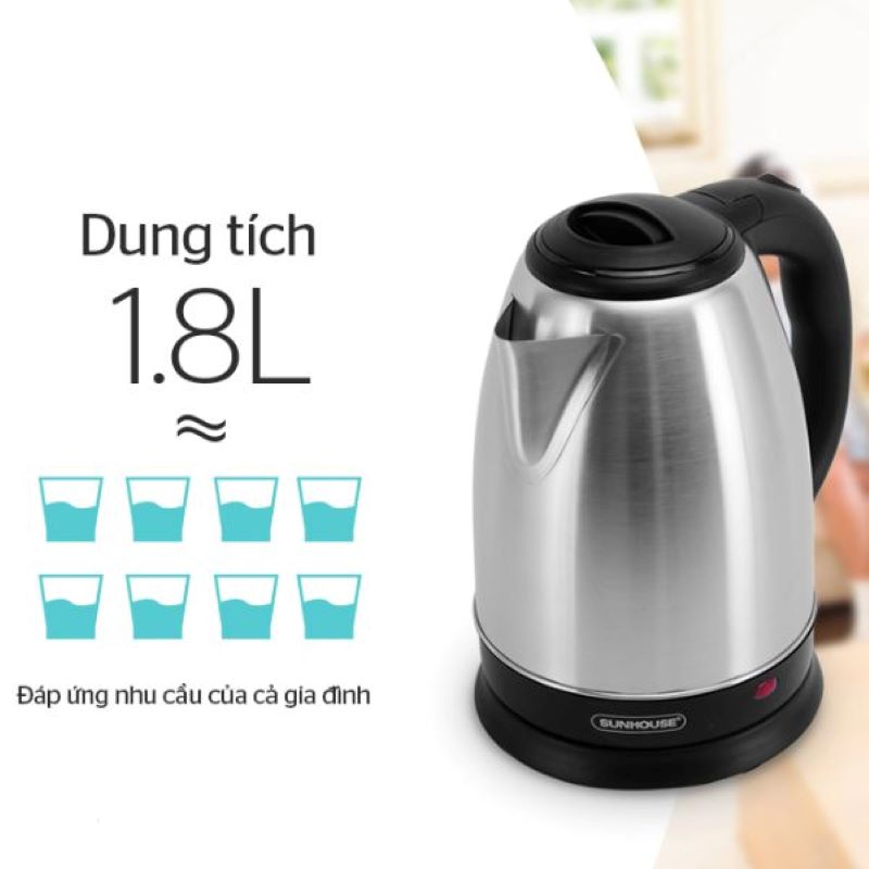 Ấm siêu tốc cao cấp SUNHOUSE SHD1182
