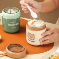 Bình ủ cháo kèm túi giữ nhiệt hình gấu 530ml 