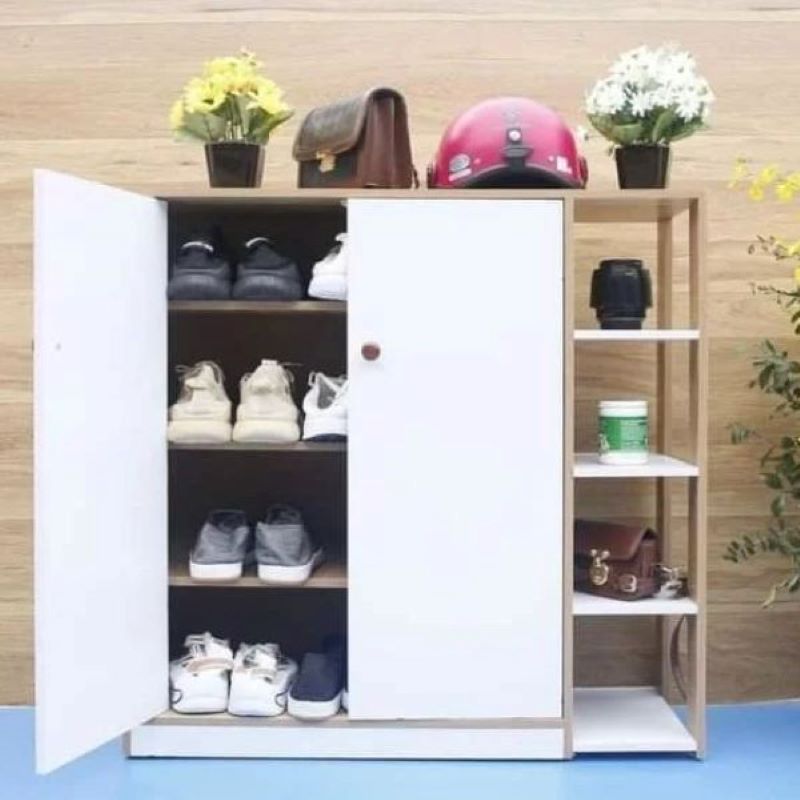 Tủ đựng giày dép gỗ cánh to đa năng