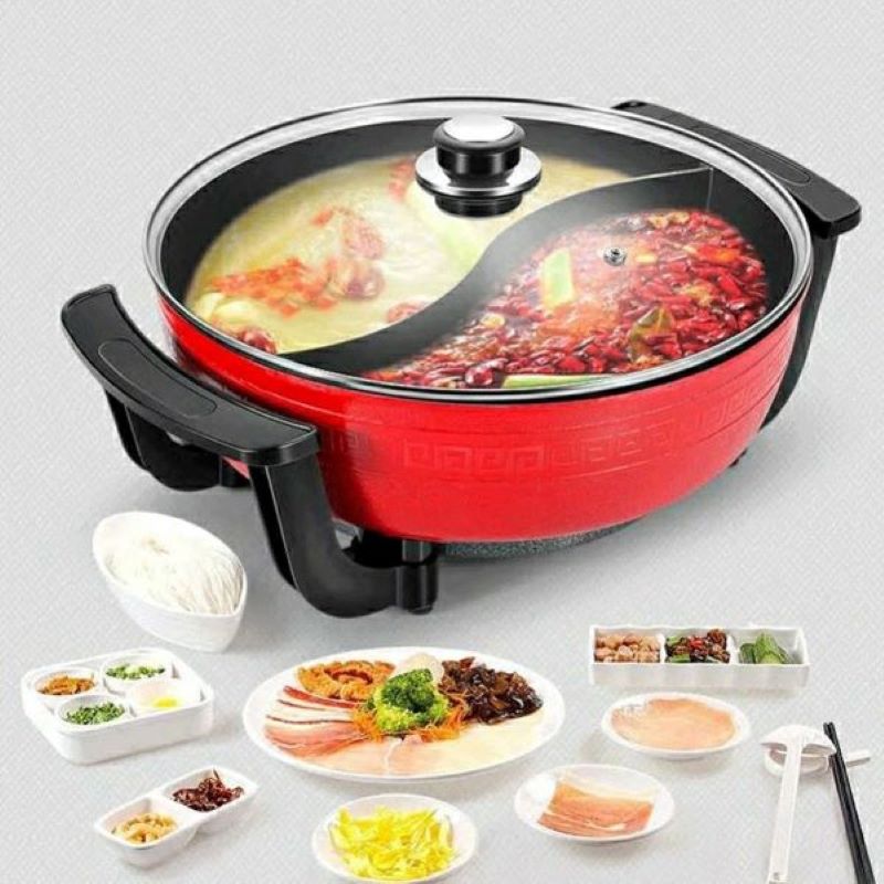 Nồi lẩu điện uyên ương, 2 ngăn phân biệt