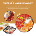 Nồi lẩu điện uyên ương, 2 ngăn phân biệt