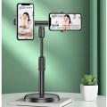 Giá đỡ điện thoại đôi để bàn hỗ trợ livestream, chụp ảnh