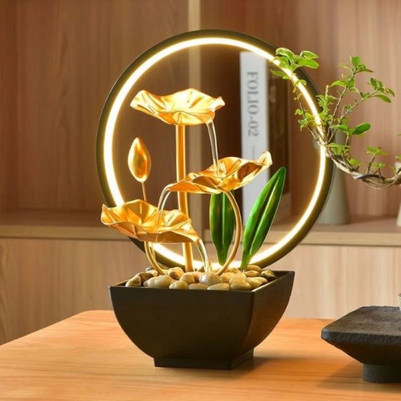 Thác nước hoa sen phong thuỷ may mắn
