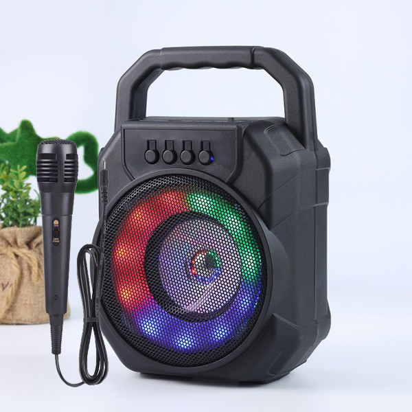 Loa xách tay di động bluetooth có đèn led cao cấp tặng kèm mic