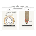 Dây đồng hồ khóa bướm thiết kế sang trọng chống gãy, Size 18 - Màu nâu khóa vàng