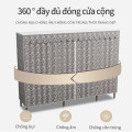 Tủ quần áo khung kim loại chắc chắn, thiết kế nhiều ngăn, Màu hồng baby - Loại 2 buồng ( 105*45*170cm )