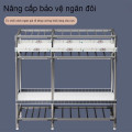 Tủ quần áo khung kim loại chắc chắn, thiết kế nhiều ngăn, Màu hồng baby - Loại 2 buồng ( 105*45*170cm )