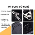 Túi đựng đồ nghề dụng cụ sửa chữa nắp vuông nhiều ngăn tiện lợi, Cỡ vừa 17 inch (41 x 23 x 25 cm)	