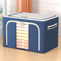 Hộp vải đựng quần áo, chăn màn thiết kế khung thép chịu lực, Dung tích 78L: 50x40x33cm