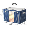 Hộp vải đựng quần áo, chăn màn thiết kế khung thép chịu lực, Dung tích 78L: 50x40x33cm