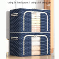 Hộp vải đựng quần áo, chăn màn thiết kế khung thép chịu lực, Dung tích 78L: 50x40x33cm