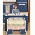 Hộp vải đựng quần áo, chăn màn thiết kế khung thép chịu lực, Dung tích 78L: 50x40x33cm