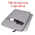 Túi chống sốc laptop loại dày chống va chạm, chống nước cao cấp, Màu xám - 13inch - 13.3inch