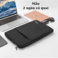 Túi chống sốc laptop loại dày chống va chạm, chống nước cao cấp, Màu xám - 13inch - 13.3inch