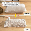Túi hút chân không quần áo đa năng, bảo quản đồ thông minh, chống ẩm mốc (Tặng bơm tay), Combo 10 túi 40x60	