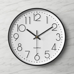 Đồng hồ treo tường kim trôi Quartz cao cấp 30cm, Màu trắng