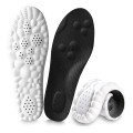 Set 2 đế lót giày thể thao 4D siêu mềm thoáng khí massage bàn chân, Mặt xám - Đệm trắng - Size 41/42