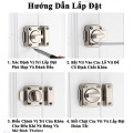Chốt cửa ngang núm xoay vặn khoá cửa thông minh, 42*30mm dày 13mm	