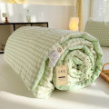 Chăn cotton đũi kẻ bông sơ đậu nành cao cấp , Chăn đũi kẻ hồng	