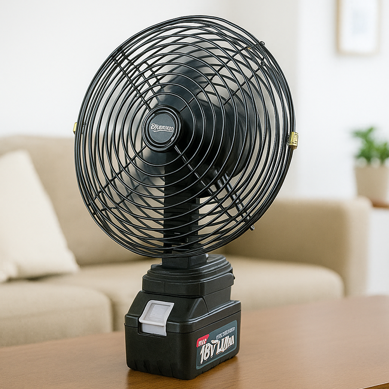 Quạt tích điện Makita dùng liên tục 8 tiếng, 2 cấp gió siêu mát