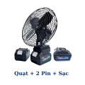 Quạt tích điện Makita dùng liên tục 8 tiếng, 2 cấp gió siêu mát, QUẠT + 1 PIN + 1 SẠC
