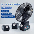 Quạt tích điện Makita dùng liên tục 8 tiếng, 2 cấp gió siêu mát, QUẠT + 1 PIN + 1 SẠC