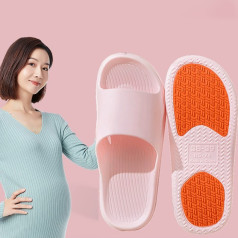 Dép bà bầu chuyên dụng chống trơn trượt, dép di trong nhà, văn phòng, nhà tắm, Màu hồng - Size 38/39