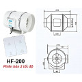 Quạt thông gió hút mùi đường ống hiệu suất cao, HF75 -35W	