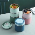 Hộp cơm giữ nhiệt 3 ngăn ăn trưa tiện dụng 