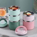 Hộp cơm giữ nhiệt 3 ngăn ăn trưa tiện dụng 
