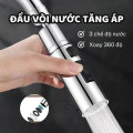 Đầu vòi tăng áp xoay 360 độ chống văng nước, tiết kiệm nước hiệu quả