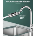 Đầu vòi tăng áp xoay 360 độ chống văng nước, tiết kiệm nước hiệu quả