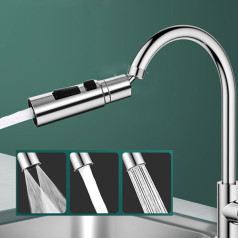 Đầu vòi tăng áp xoay 360 độ chống văng nước, tiết kiệm nước hiệu quả