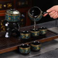 Bộ ấm chén pha trà cối xay gốm tinh tế cao cấp, Chữ Hán