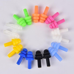 Cặp nút bịt tai bằng silicon mềm chống nước giảm tiếng ồn có thể tái sử dụng