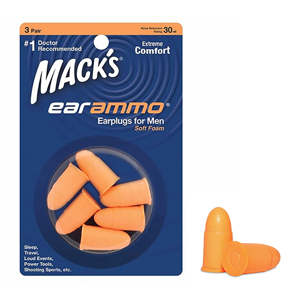 Nút bịt tai chống ồn Macks Ear Ammo Foam giảm tiếng ồn 32 db