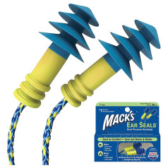 Nút bịt tai Mack’s Ear Seals chống nước, giảm ồn, có dây tiện lợi