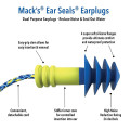 Nút bịt tai Mack’s Ear Seals chống nước, giảm ồn, có dây tiện lợi