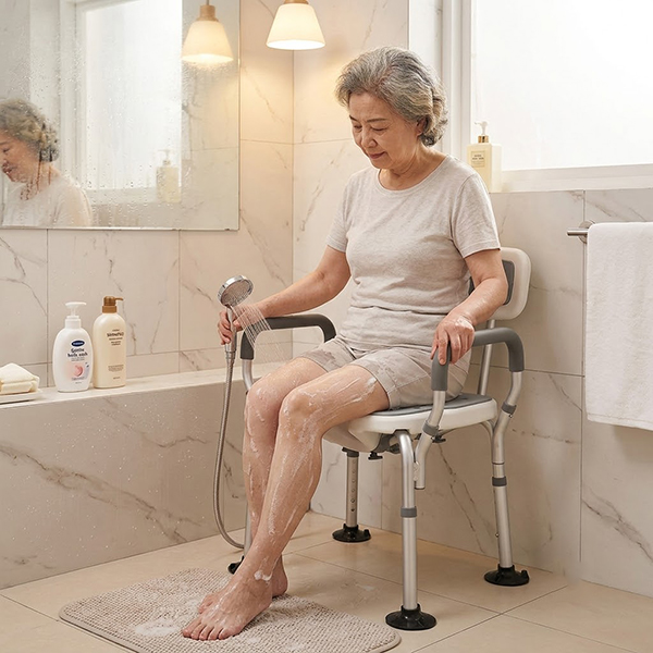 Ghế ngồi nhà tắm chống trơn trượt cho người già, bà bầu
