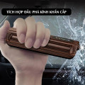 Bảng ghi số điện thoại kiêm búa thoát hiểm ô tô tiện lợi, Màu đen vân carbon