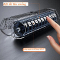 Bảng ghi số điện thoại kiêm búa thoát hiểm ô tô tiện lợi, Màu đen vân carbon
