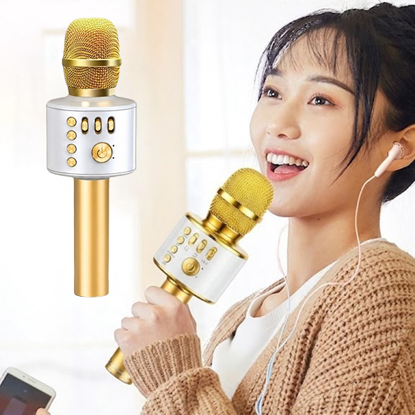 Micro hát Karaoke tích hợp loa bluetooth đa năng