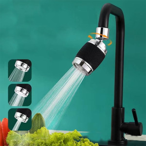 Đầu vòi rửa bát tăng áp 3 chế độ xoay 360°, lọc nước, chống bắn nước